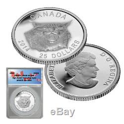 2014 Canada 1 oz Ultra-High Relief Proof Silver $25 The Canadian Lynx PR69