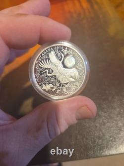 2014 Canada $15 Silver Cranes of Happiness Proof Hologram Crane 1oz Coin