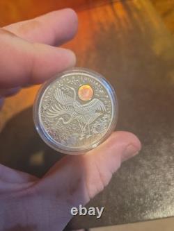 2014 Canada $15 Silver Cranes of Happiness Proof Hologram Crane 1oz Coin