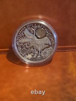 2014 Canada $15 Silver Cranes of Happiness Proof Hologram Crane 1oz Coin