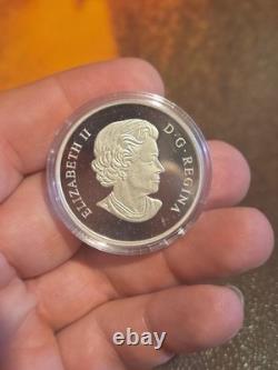 2014 Canada $15 Silver Cranes of Happiness Proof Hologram Crane 1oz Coin
