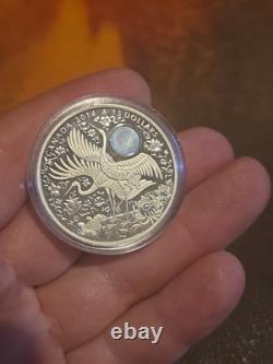 2014 Canada $15 Silver Cranes of Happiness Proof Hologram Crane 1oz Coin