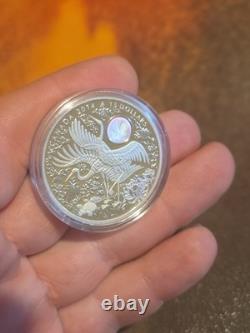 2014 Canada $15 Silver Cranes of Happiness Proof Hologram Crane 1oz Coin