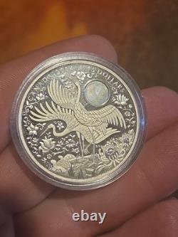 2014 Canada $15 Silver Cranes of Happiness Proof Hologram Crane 1oz Coin