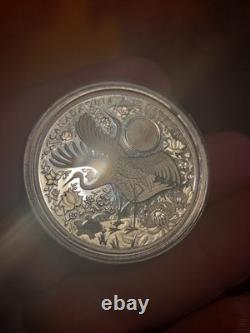 2014 Canada $15 Silver Cranes of Happiness Proof Hologram Crane 1oz Coin
