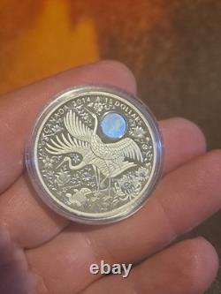 2014 Canada $15 Silver Cranes of Happiness Proof Hologram Crane 1oz Coin
