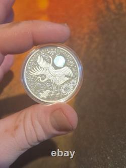 2014 Canada $15 Silver Cranes of Happiness Proof Hologram Crane 1oz Coin