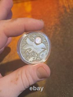 2014 Canada $15 Silver Cranes of Happiness Proof Hologram Crane 1oz Coin