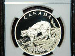 2014 Canada $20 Cougar Atop A Mountain Proof Silver Coin Ngc Pf 70 Ultra Cameo
