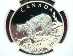 2014 Canada $20 Cougar Atop A Mountain Proof Silver Coin Ngc Pf 70 Ultra Cameo