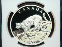 2014 Canada $20 Cougar Atop A Mountain Proof Silver Coin Ngc Pf 70 Ultra Cameo