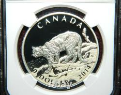 2014 Canada $20 Cougar Atop A Mountain Silver Coin & COA NGC PF 70 Ultra Cameo