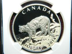 2014 Canada $20 Cougar Atop A Mountain Silver Coin & COA NGC PF 70 Ultra Cameo