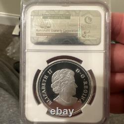 2014 Canada 20 Dollar Silver Proof Coin Cougar Atop a Mountain NGC 70 UC