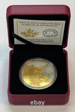 2014 Canada $20 Legend of Nanaboozhoo & Thunderbird Gild 1 oz Silver Proof Coin