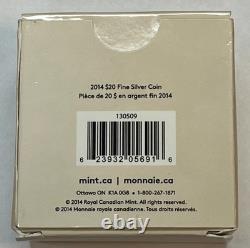 2014 Canada $20 Legend of Nanaboozhoo & Thunderbird Gild 1 oz Silver Proof Coin