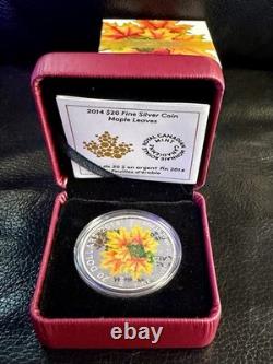 2014 Canada $20 Maple Leaves Glow-in-the-Dark 1 oz. Silver Proof 2930 of 7500