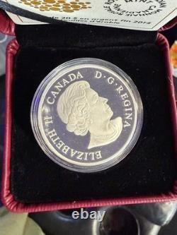 2014 Canada $20 Maple Leaves Glow-in-the-Dark 1 oz. Silver Proof 2930 of 7500