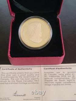2014 Canada $20 Perched Bald Eagle Proof 1 oz Silver Coin in RCM Box COA