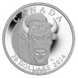 2014 Canada $20 Proof 1 oz Fine Silver Coin The Bison A Portrait