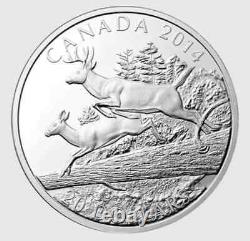 2014 Canada $20 White-Tailed Deer Mates, Doe & Fawns / Silver PF70 ER Ultra Cam