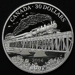 2014 Canada $30 Grand Trunk Pacific Railway Fine Silver Proof #19847