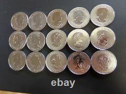2014 Canada Artic Fox 1.5 OZ. 9999 Silver Rare1 1/2 Fine Silver 15 Coins 22.5 OZ