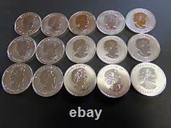 2014 Canada Artic Fox 1.5 OZ. 9999 Silver Rare1 1/2 Fine Silver 15 Coins 22.5 OZ