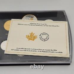 2014 Canada Fine Silver Proof Coin Set Gold Plated Dollar Canadian Royal Mint