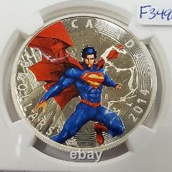 2014 Canada S$20 1 oz Silver Superman Colorized NGC PF 69 Ultra Cameo F3496