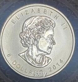 2014 Canada Silver 1.5 oz Wolf $8 Coin BU. 9999 Fine Canadian Wildlife Series