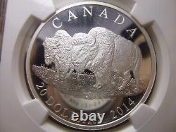 2014 Canada Silver The Bison 4 Coin Proof Set $20 NGC PF70 UCAM Early Releases