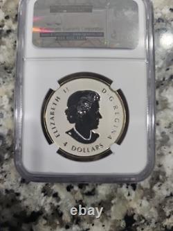 2014 Canadian Maple Leaf $4 Gilt Reverse Proof NGC PF69 Early Releases Rare