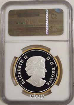 2014 Gilt Canada $20 Cougar Pouncing in Snow Colorized Silver Coin NGC PF70 UC
