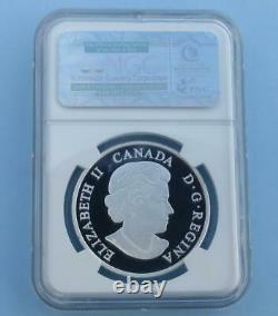 2014 NGC PF70 Ultra Cameo 1oz. 9999 Silver Lake Ontario Enameled Canada $20 Coin