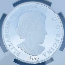 2014 NGC PF70 Ultra Cameo 1oz. 9999 Silver Lake Ontario Enameled Canada $20 Coin