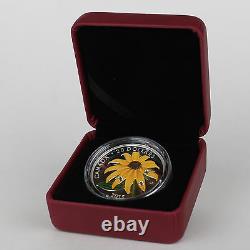 2015 $20 Black-eyed Susan with Swarovski Elements 99.99% Pure Silver Color Proof