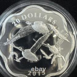 2015 $20 Canada Goose Master of the Sky 99.99% Pure Silver Scalloped Shape Proof