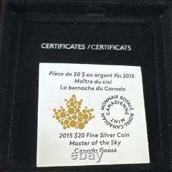2015 $20 Canada Goose Master of the Sky 99.99% Pure Silver Scalloped Shape Proof