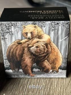 2015 $20 Canadian 1oz Silver Grizzly Bear Togetherness (proof)