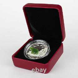 2015 $20 Polar Bear with Jade Insert Canadian Icons 99.99% Pure Silver Proof