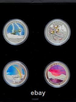 2015-2017 Canada Weather Phenomenon 1 oz $20 4-Coin Colorized Silver Proof Set