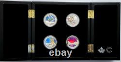 2015-2017 Canada Weather Phenomenon 1 oz $20 4-Coin Colorized Silver Proof Set