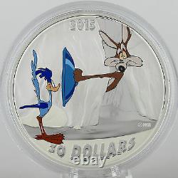 2015 $30 Looney Tunes Fast & Furry-ous Road Runner vs Coyote 2 oz Silver Proof