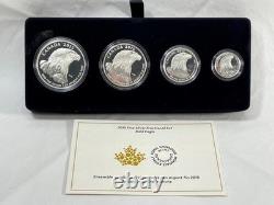 2015.999 Silver Fractional Set 4pc Proof-Like Bald Eagle, Canadian Mint 1.85ozt