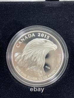 2015.999 Silver Fractional Set 4pc Proof-Like Bald Eagle, Canadian Mint 1.85ozt