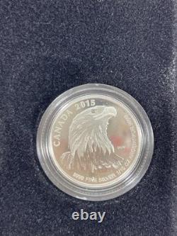 2015.999 Silver Fractional Set 4pc Proof-Like Bald Eagle, Canadian Mint 1.85ozt