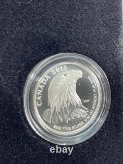 2015.999 Silver Fractional Set 4pc Proof-Like Bald Eagle, Canadian Mint 1.85ozt