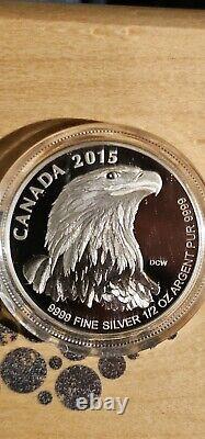 2015 Bald Eagle Fractional Proof 9999 Silver 4 Coin Set $2, $3, $4, $5 Coa