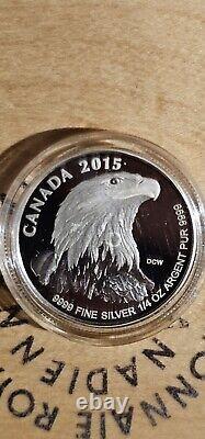 2015 Bald Eagle Fractional Proof 9999 Silver 4 Coin Set $2, $3, $4, $5 Coa